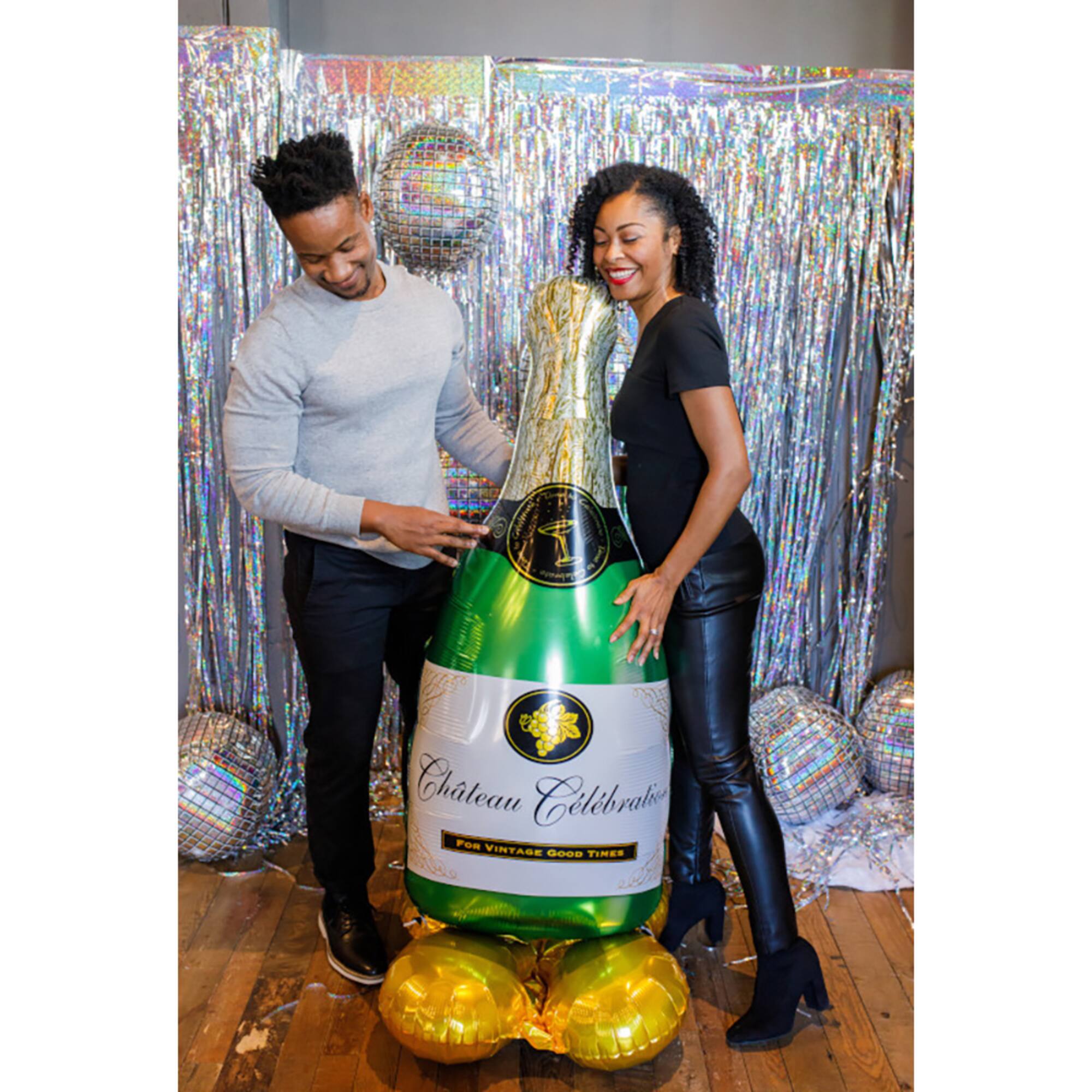 Airloonz® 5ft. Bubbly Bottle Foil Balloon